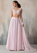 Load image into Gallery viewer, Alluring Embroidered Light Pink Lehenga Set