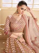 Load image into Gallery viewer, Beige Multi Colour Floral Printed Designer Embroidered Lehenga Choli