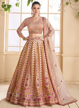Load image into Gallery viewer, Beige Multi Colour Floral Printed Designer Embroidered Lehenga Choli
