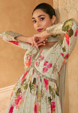 Load image into Gallery viewer, Blooming Grace Cream Embroidered Anarkali Gown