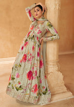 Load image into Gallery viewer, Blooming Grace Cream Embroidered Anarkali Gown