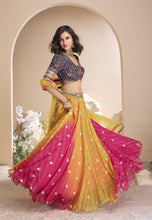 Load image into Gallery viewer, Celestial Grace Embroidered Multi-Color Lehenga