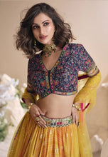Load image into Gallery viewer, Celestial Grace Embroidered Multi-Color Lehenga