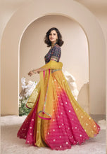 Load image into Gallery viewer, Celestial Grace Embroidered Multi-Color Lehenga