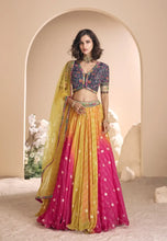 Load image into Gallery viewer, Celestial Grace Embroidered Multi-Color Lehenga