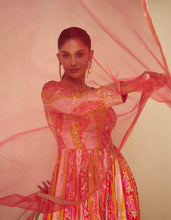 Load image into Gallery viewer, Charming Multicolor Pink Floral Embroidered Anarkali