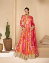 Load image into Gallery viewer, Charming Multicolor Pink Floral Embroidered Anarkali
