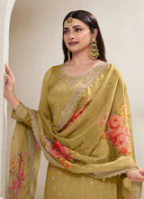 Load image into Gallery viewer, Charming Yellow Heavy Embroidered Sharara Suit
