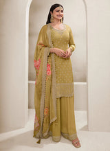 Load image into Gallery viewer, Charming Yellow Heavy Embroidered Sharara Suit
