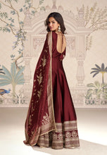 Load image into Gallery viewer, Classic Partywear Embroidered Maroon Anarkali Gown