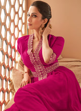 Load image into Gallery viewer, Dark Pink Heavy Embroidered Stylish Anarkali