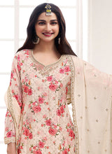Load image into Gallery viewer, Effortless Cream Embroidered Sharara Style Suit