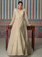 Load image into Gallery viewer, Elegant Golden Heavy Embroidered Anarkali Suit