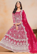 Load image into Gallery viewer, Elegant Pink Embroidered Anarkali Gown