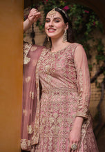 Load image into Gallery viewer, Elegant Pink Heavy Embroidered Designer Anarkali