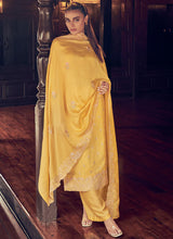 Load image into Gallery viewer, Elegant Yellow Embroidered Straight Pant Suit