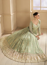 Load image into Gallery viewer, Emerald Green Designer Anarkali Suit with Lavish Embroidery