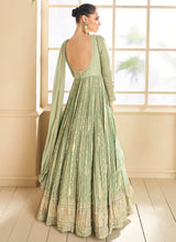 Load image into Gallery viewer, Emerald Green Designer Anarkali Suit with Lavish Embroidery