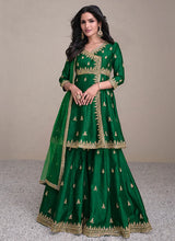 Load image into Gallery viewer, Exquisite Green Heavy Embroidered Lehenga Suit