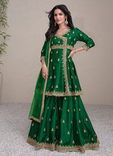 Load image into Gallery viewer, Exquisite Green Heavy Embroidered Lehenga Suit