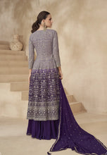 Load image into Gallery viewer, Flawless Slit Style Plum Anarkali Lehenga