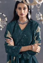 Load image into Gallery viewer, Flawless Sophistication Embroidered Green Pant Suit