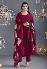 Load image into Gallery viewer, Flawless Sophistication Embroidered Red Pant Suit