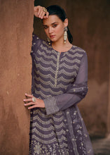 Load image into Gallery viewer, Glamourous Dark Grey Heavy Embroidered Gharara Suit