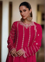 Load image into Gallery viewer, Glamourous Dark Pink  Heavy Embroidered Gharara Suit