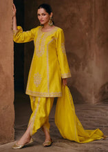 Load image into Gallery viewer, Glamourous Yellow Heavy Embroidered Dhoti Style Suit