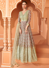 Load image into Gallery viewer, Green Multi Colour Floral Embroidered Anarkali
