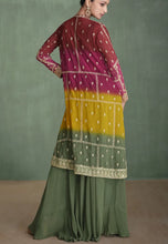 Load image into Gallery viewer, Green Multicolor Sharara Suit with Exquisite Detailing