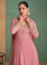 Load image into Gallery viewer, Lavish Embroidered Light Pink Anarkali Gown