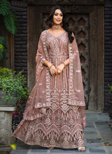 Load image into Gallery viewer, Mauve Heavy Embroidered Designer Anarkali Suit