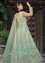 Load image into Gallery viewer, Mint Heavy Embroidered Designer Anarkali Suit