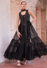 Load image into Gallery viewer, Modern Elegance Black Embroidered Slit Style Anarkali