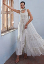 Load image into Gallery viewer, Modern Elegance Off White Embroidered Slit Style Anarkali