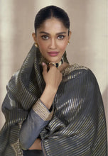 Load image into Gallery viewer, Opulent Grace Embroidered Grey Pant Style Suit