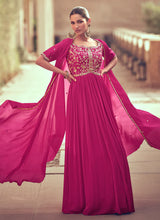 Load image into Gallery viewer, Pink Embroidered Jacket Style Kalidar Anarkali