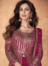 Load image into Gallery viewer, Pink Enchanting Embroidered Anarkali Style Lehenga