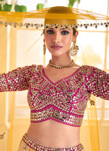 Load image into Gallery viewer, Pink Multi Colour Floral Printed Designer Embroidered Lehenga Choli