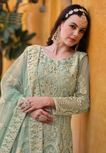 Load image into Gallery viewer, Pista Green Heavy Embroidered Designer Anarkali