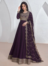 Load image into Gallery viewer, Purple Elegance Reimagined Designer Anarkali Suit
