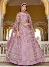 Load image into Gallery viewer, Purple Embroidered Lehenga/Pant Style Designer Anarkali