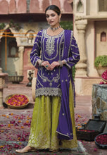 Load image into Gallery viewer, Refined Radiance Embroidered Blue Palazzo Set