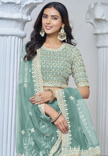 Load image into Gallery viewer, Royal Embroidered Green Lehenga for the Modern Maharani