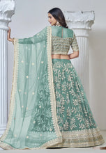 Load image into Gallery viewer, Royal Embroidered Green Lehenga for the Modern Maharani