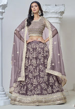 Load image into Gallery viewer, Royal Embroidered Purple Lehenga for the Modern Maharani