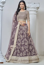 Load image into Gallery viewer, Royal Embroidered Purple Lehenga for the Modern Maharani