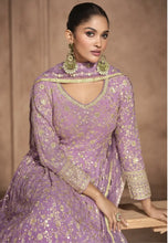 Load image into Gallery viewer, Soft Hues Timeless Embroidered Lilac Anarkali